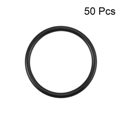 Harfington Uxcell O-Rings Nitrile Rubber 22.6mm Inner Diameter 27mm OD 2.2mm Width Round Seal Gasket 50 Pcs