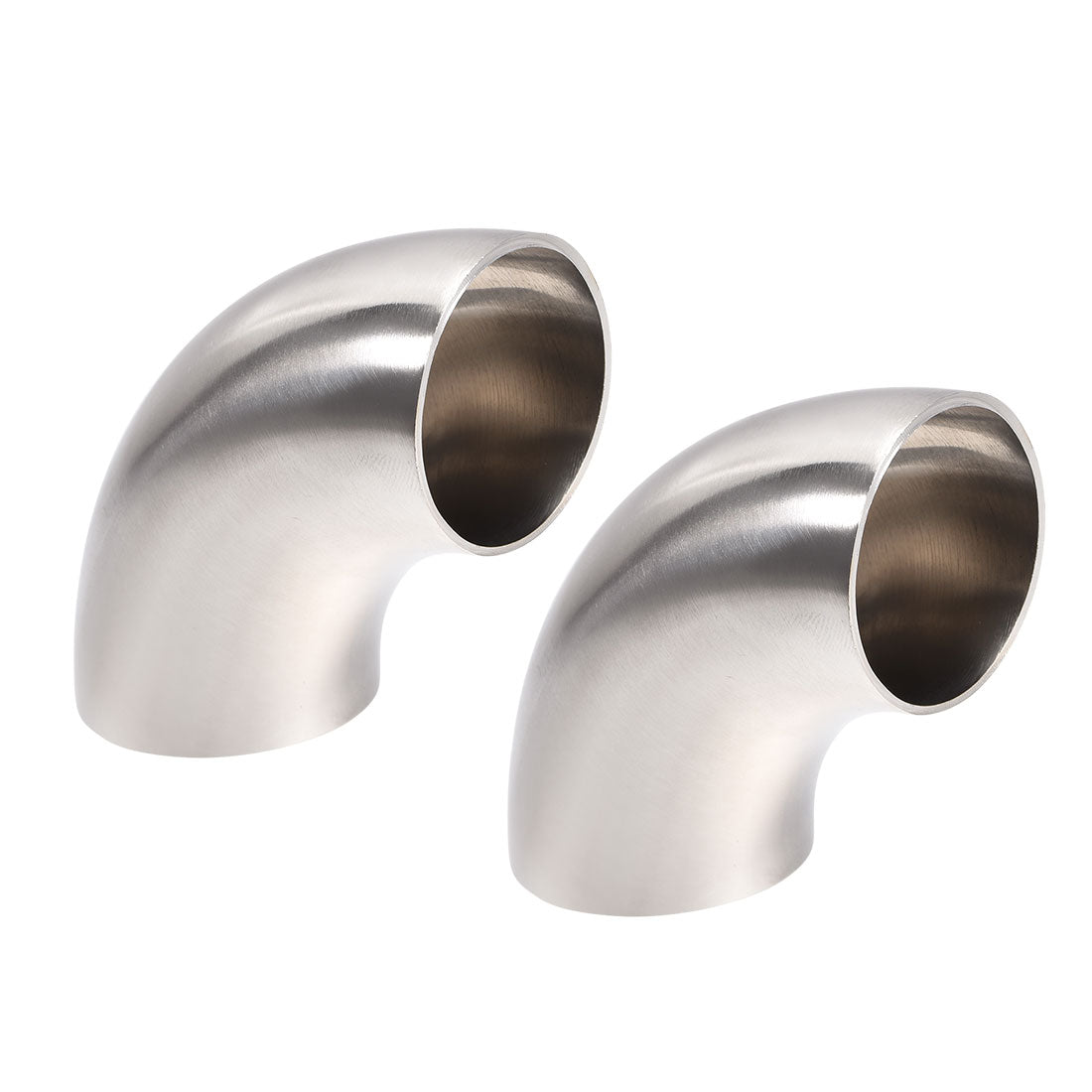 uxcell Uxcell Stainless Steel Vacuum Fitting Elbow 90 Degree Polished 1.5 Inch Tube OD 2pcs
