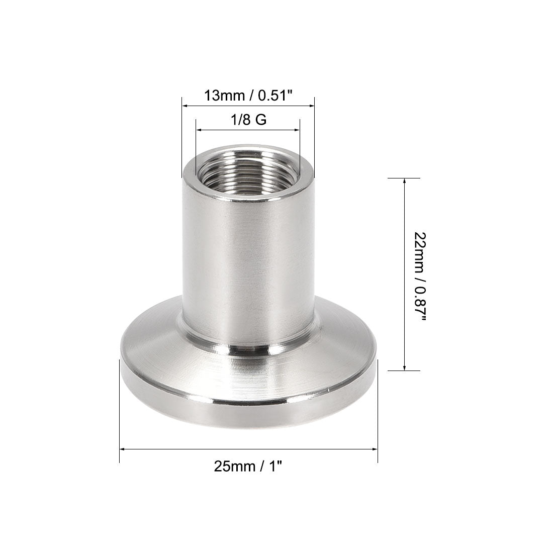 uxcell Uxcell 1/8 G Female Threaded Pipe Fitting to Clamp OD 25mm Ferrule