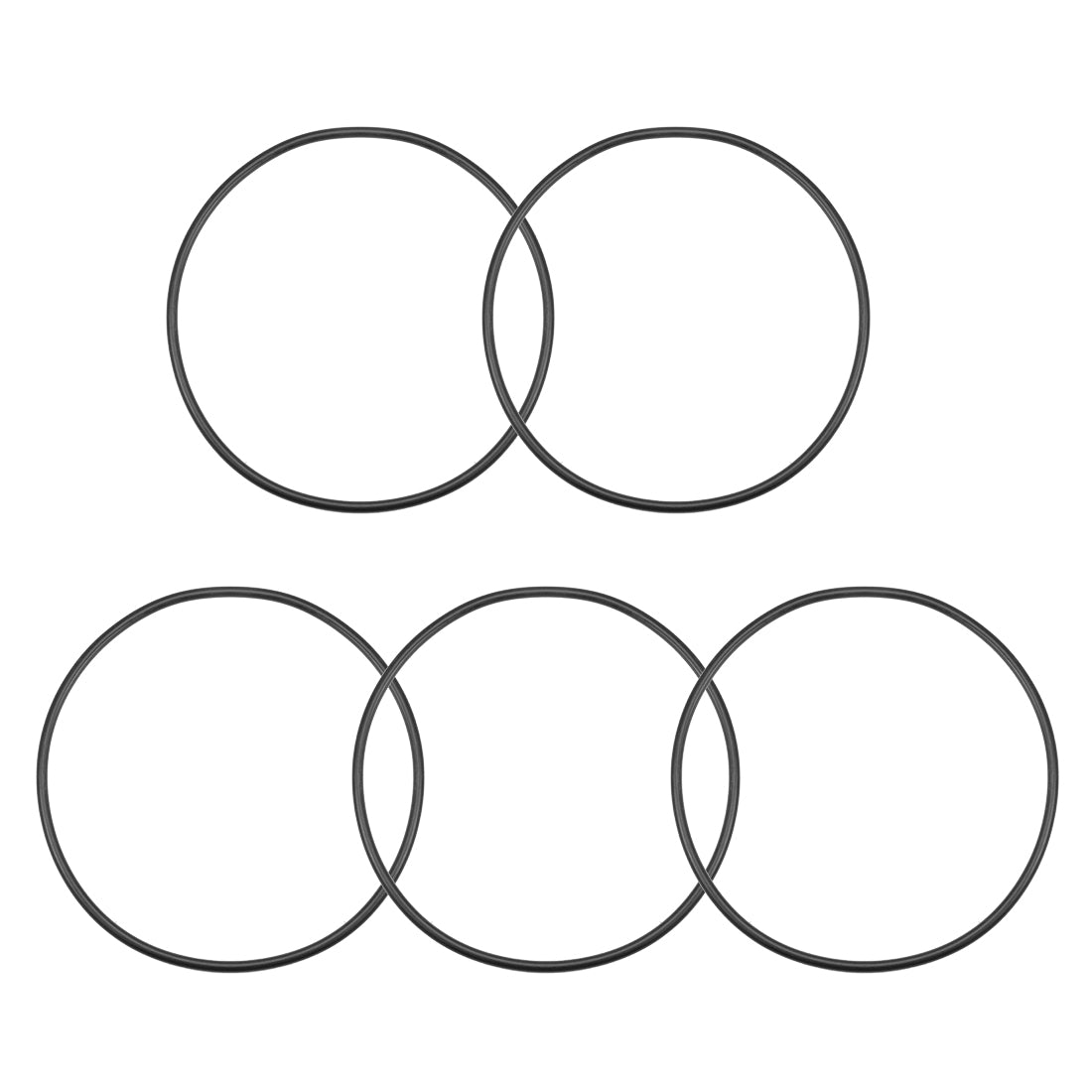 uxcell Uxcell O-Rings Nitrile Rubber 163.6mm Inner Diameter 175mm OD 5.7mm Width Round Seal Gasket 5 Pcs