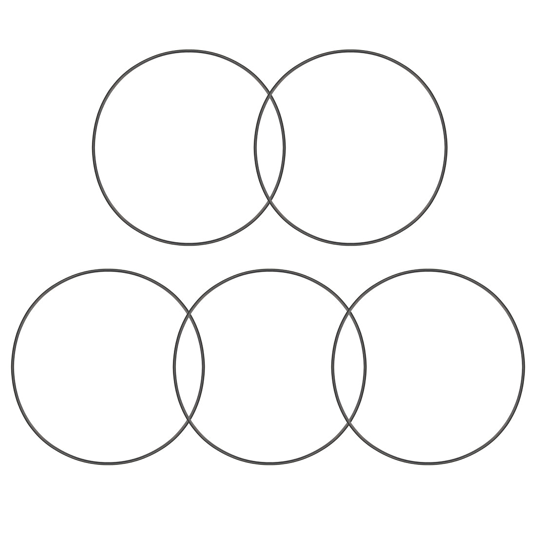 uxcell Uxcell O-Rings Nitrile Rubber 308.6mm Inner Diameter 320mm OD 5.7mm Width Round Seal Gasket 5 Pcs