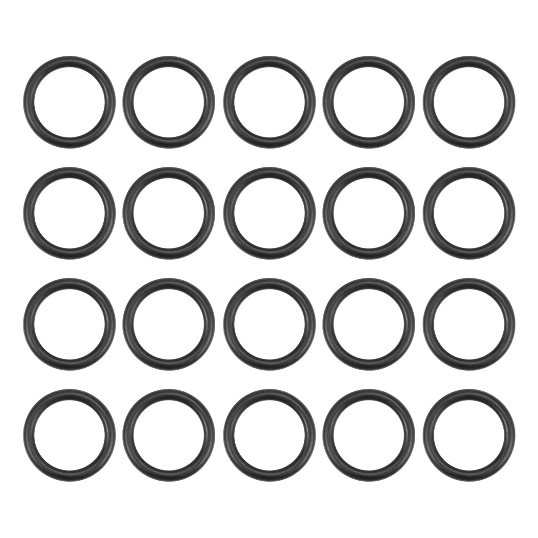 uxcell Uxcell O-Rings Nitrile Rubber 14mm Inner Diameter 19.3mm OD 2.65mm Width Round Seal Gasket 20 Pcs