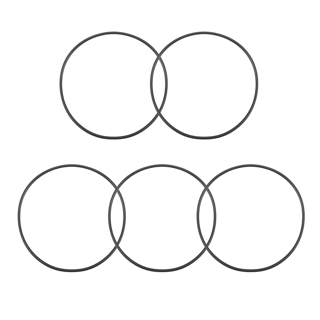 uxcell Uxcell O-Rings Nitrile Rubber 92.5mm Inner Diameter 97.8mm OD 2.65mm Width Round Seal Gasket 5 Pcs