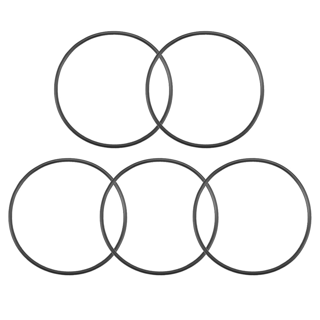 uxcell Uxcell O-Rings Nitrile Rubber 75mm Inner Diameter 80.3mm OD 2.65mm Width Round Seal Gasket 5 Pcs