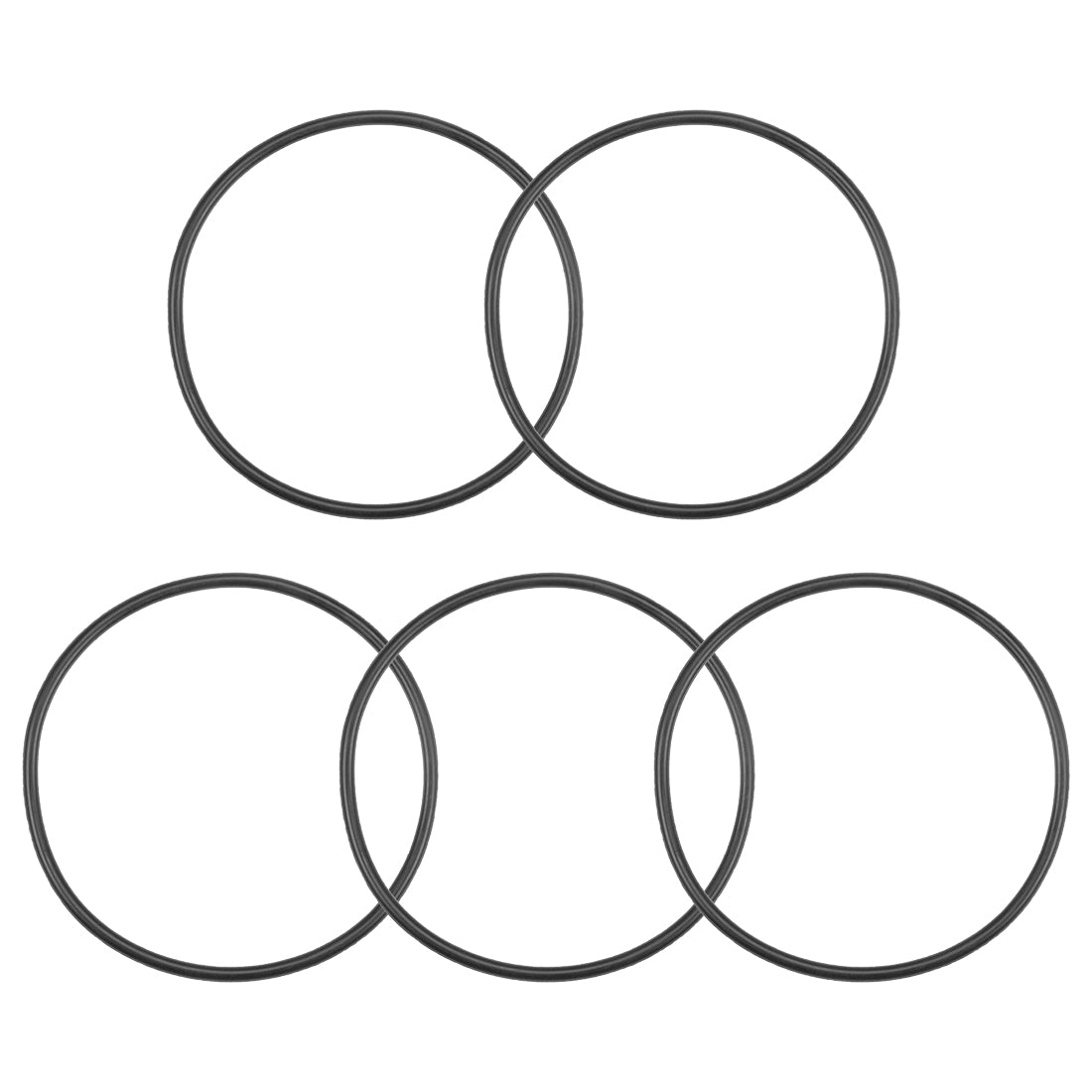 uxcell Uxcell O-Rings Nitrile Rubber 67mm Inner Diameter 72.3mm OD 2.65mm Width Round Seal Gasket 5 Pcs