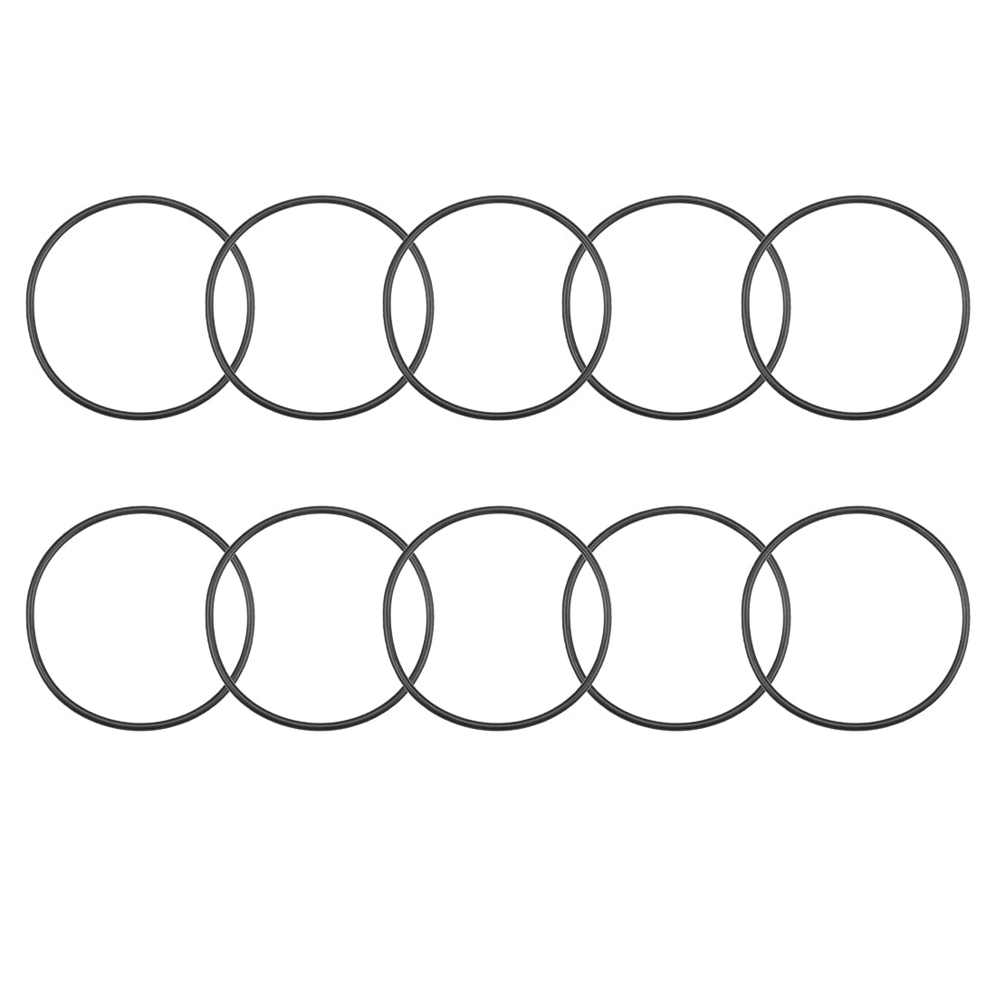 uxcell Uxcell O-Rings Nitrile Rubber 62mm Inner Diameter 67.3mm OD 2.65mm Width Round Seal Gasket 10 Pcs