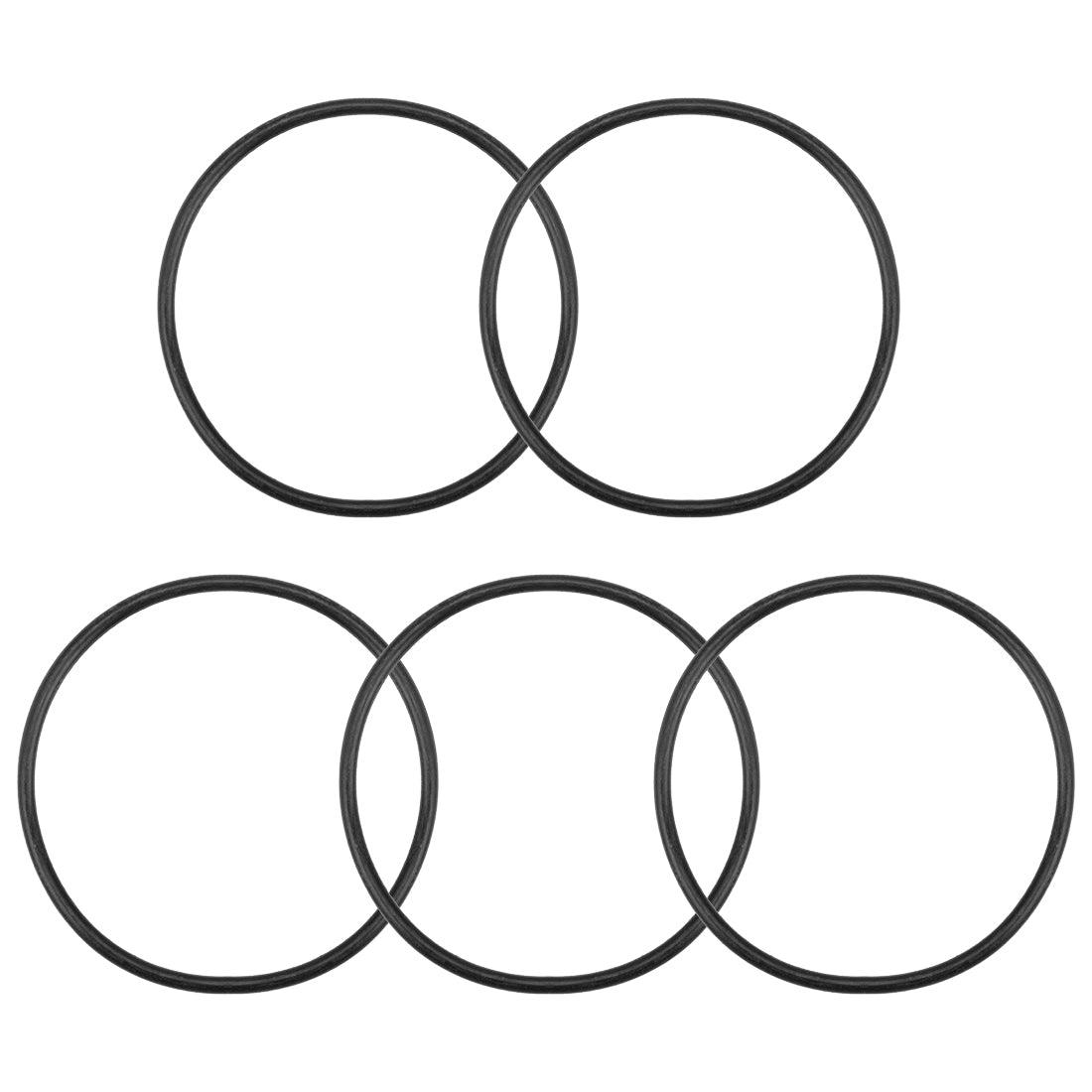 uxcell Uxcell O-Rings Nitrile Rubber 58mm Inner Diameter 63.3mm OD 2.65mm Width Round Seal Gasket 5 Pcs