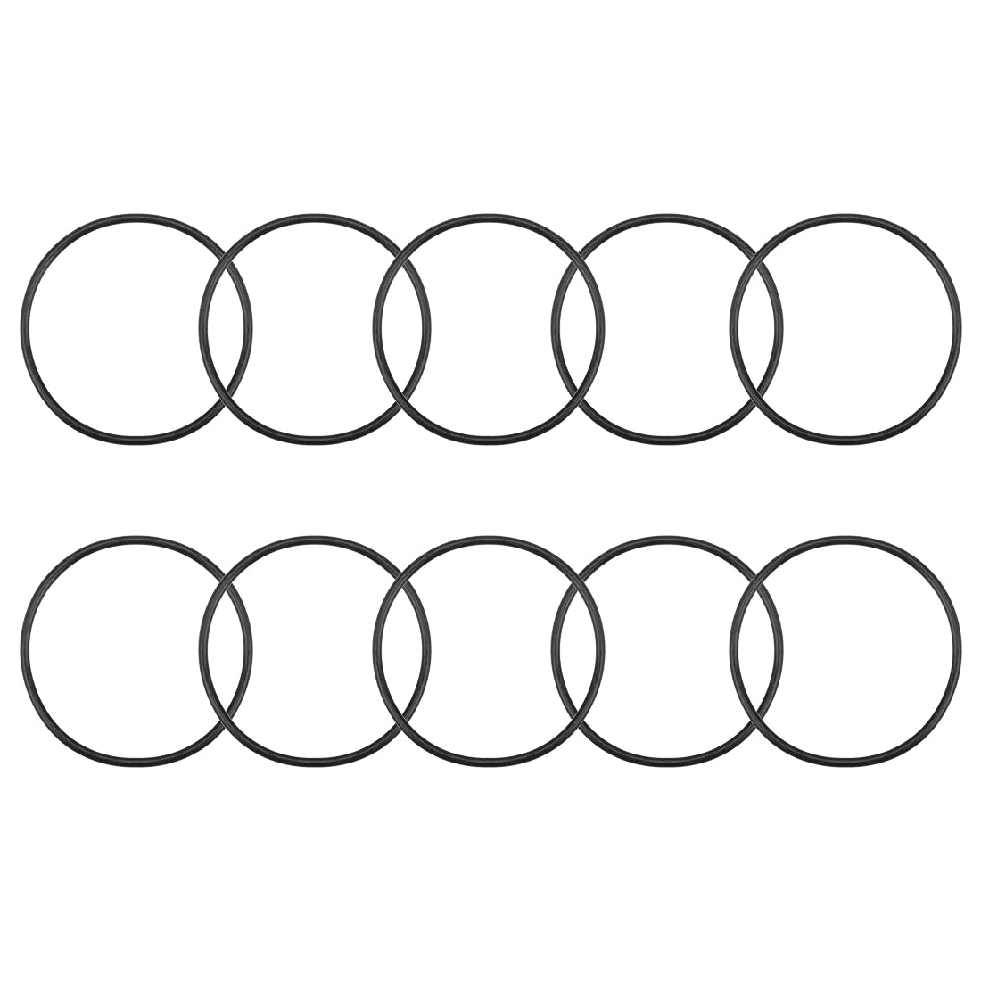 uxcell Uxcell O-Rings Nitrile Rubber 58mm Inner Diameter 63.3mm OD 2.65mm Width Round Seal Gasket 10 Pcs