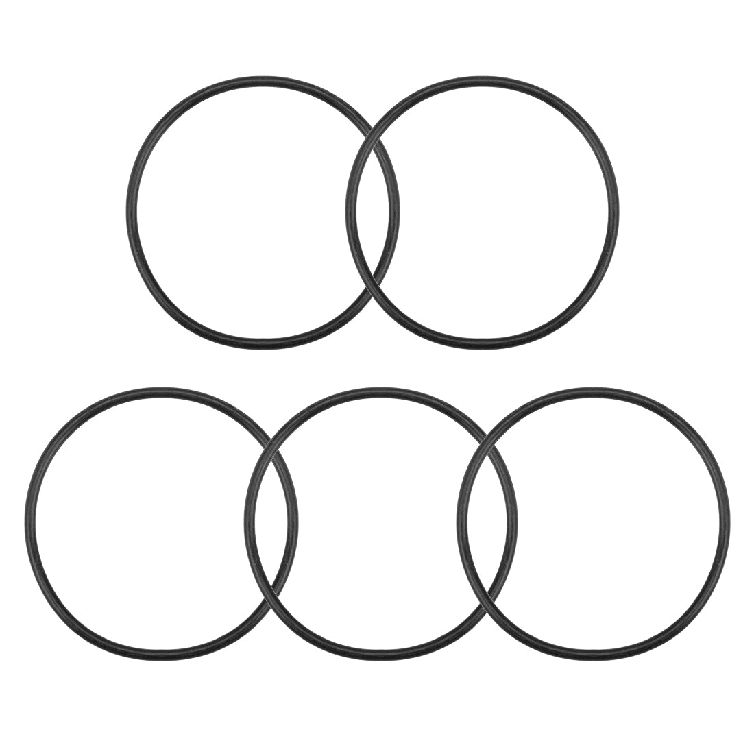 uxcell Uxcell O-Rings Nitrile Rubber 54.5mm Inner Diameter 59.8mm OD 2.65mm Width Round Seal Gasket 5 Pcs