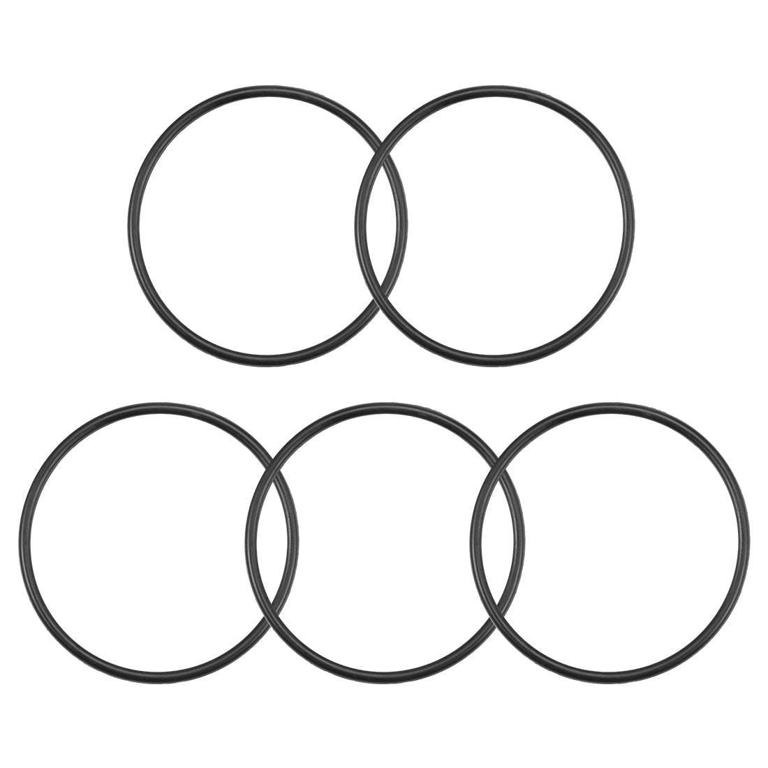 uxcell Uxcell O-Rings Nitrile Rubber 50mm Inner Diameter 55.3mm OD 2.65mm Width Round Seal Gasket 5 Pcs