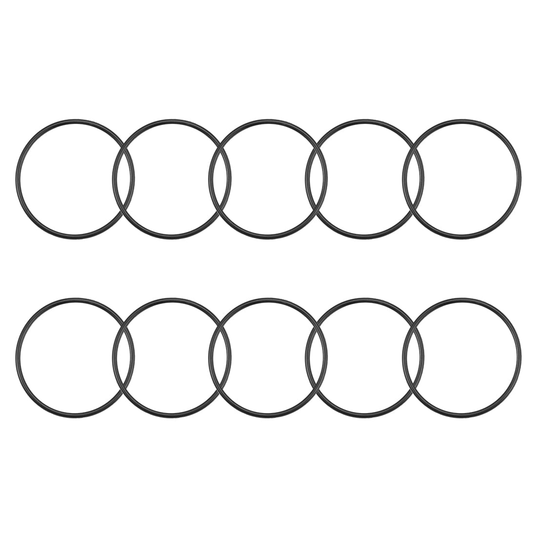 uxcell Uxcell O-Rings Nitrile Rubber 50mm Inner Diameter 55.3mm OD 2.65mm Width Round Seal Gasket 10 Pcs