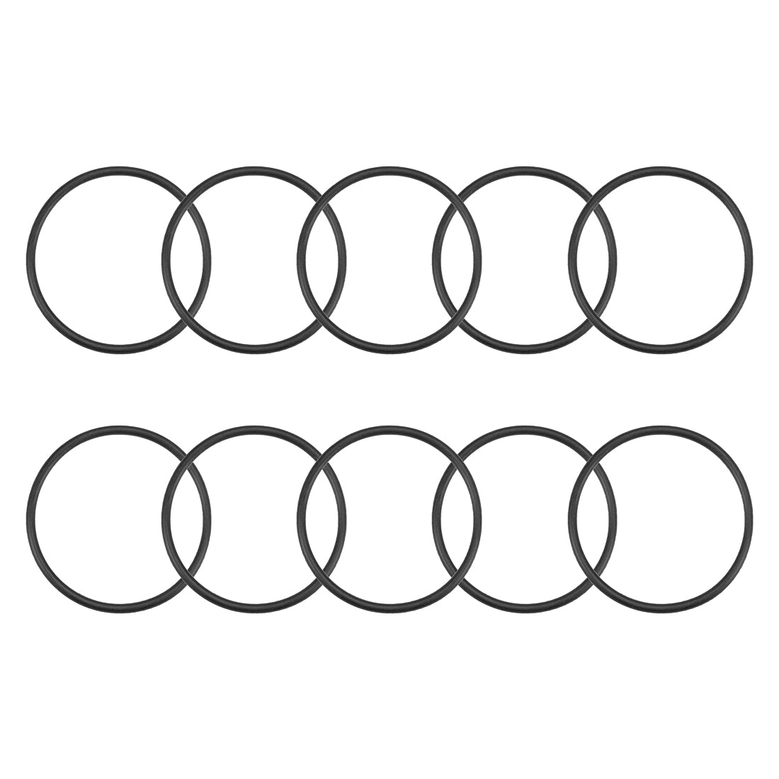 uxcell Uxcell O-Rings Nitrile Rubber 46.2mm Inner Diameter 51.5mm OD 2.65mm Width Round Seal Gasket 10 Pcs