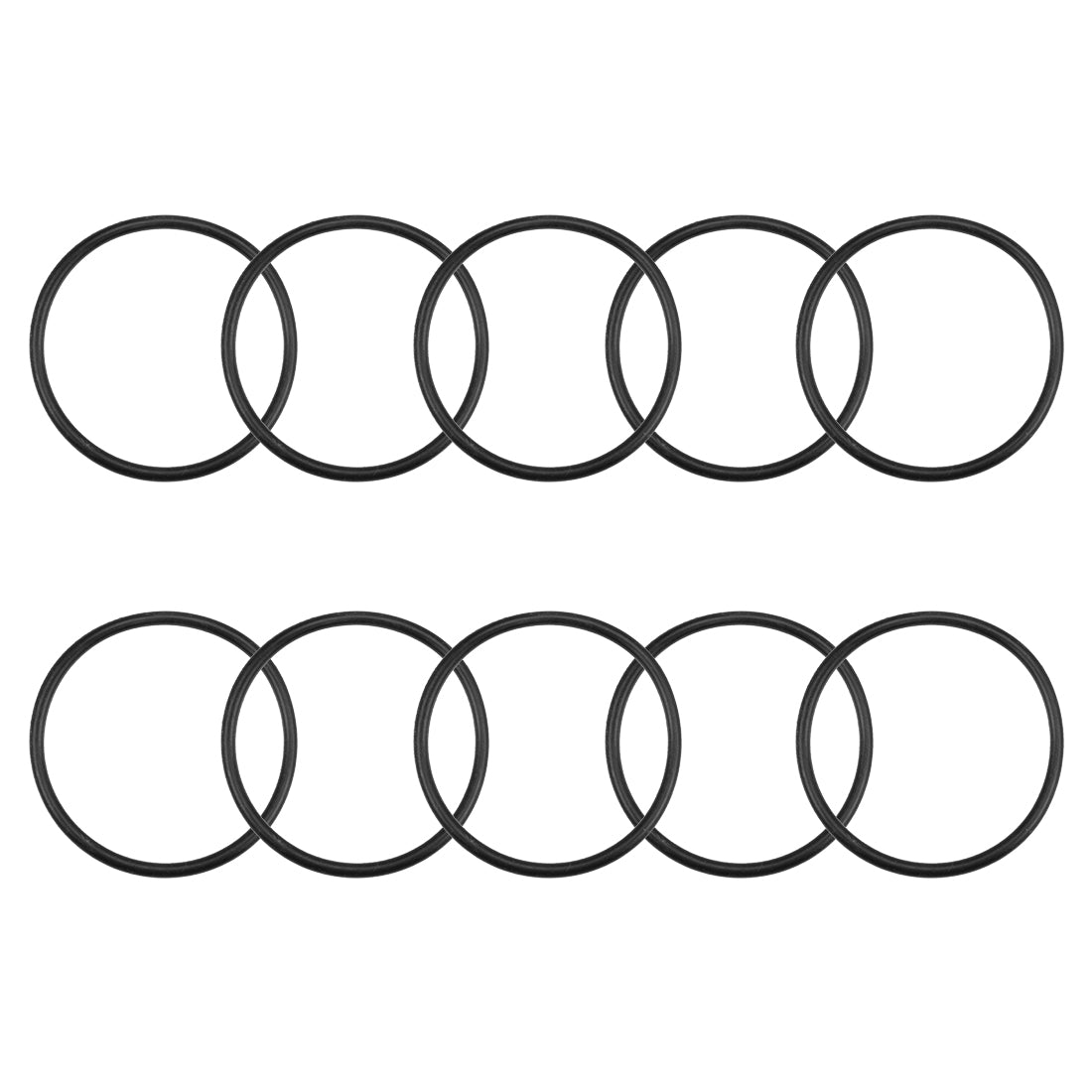 uxcell Uxcell O-Rings Nitrile Rubber 41.2mm Inner Diameter 46.5mm OD 2.65mm Width Round Seal Gasket 10 Pcs