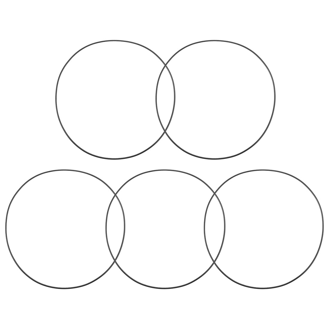 uxcell Uxcell O-Rings Nitrile Rubber 200mm Inner Diameter 205.3mm OD 2.65mm Width Round Seal Gasket 5 Pcs