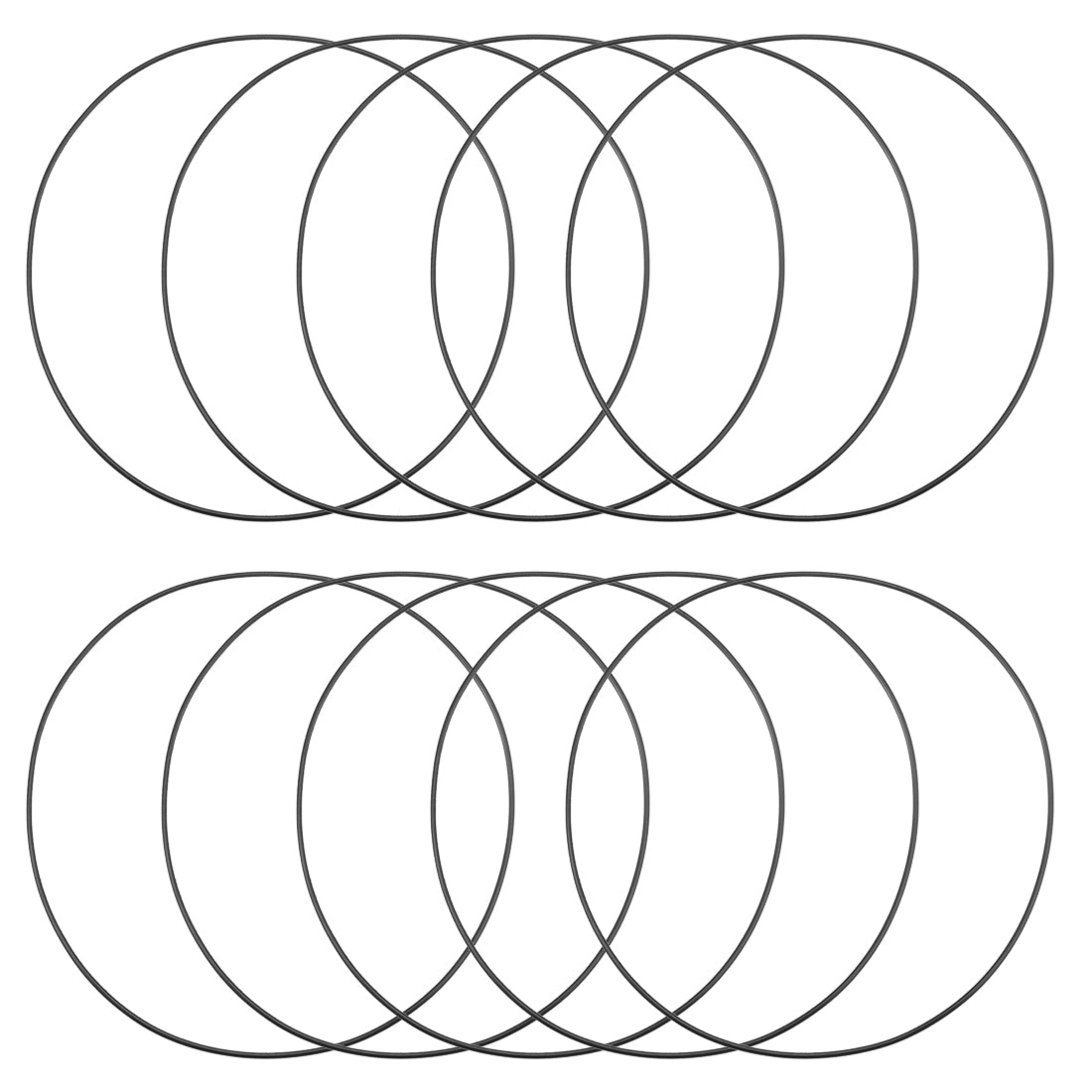 uxcell Uxcell O-Rings Nitrile Rubber 190mm Inner Diameter 195.3mm OD 2.65mm Width Round Seal Gasket 10 Pcs
