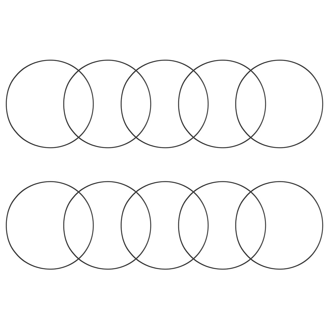 uxcell Uxcell O-Rings Nitrile Rubber 185mm Inner Diameter 190.3mm OD 2.65mm Width Round Seal Gasket 10 Pcs