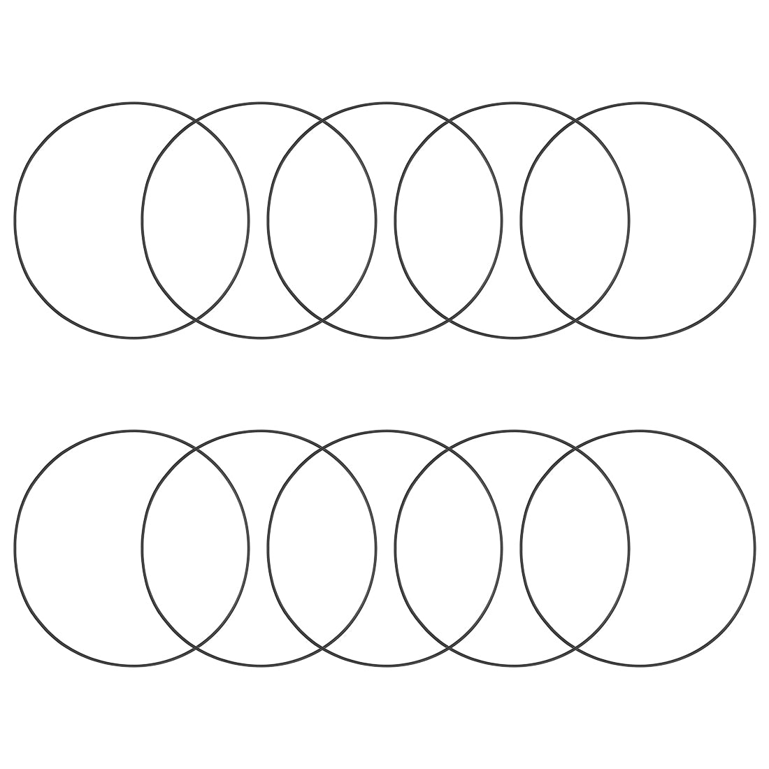 uxcell Uxcell O-Rings Nitrile Rubber 175mm Inner Diameter 180.3mm OD 2.65mm Width Round Seal Gasket 10 Pcs