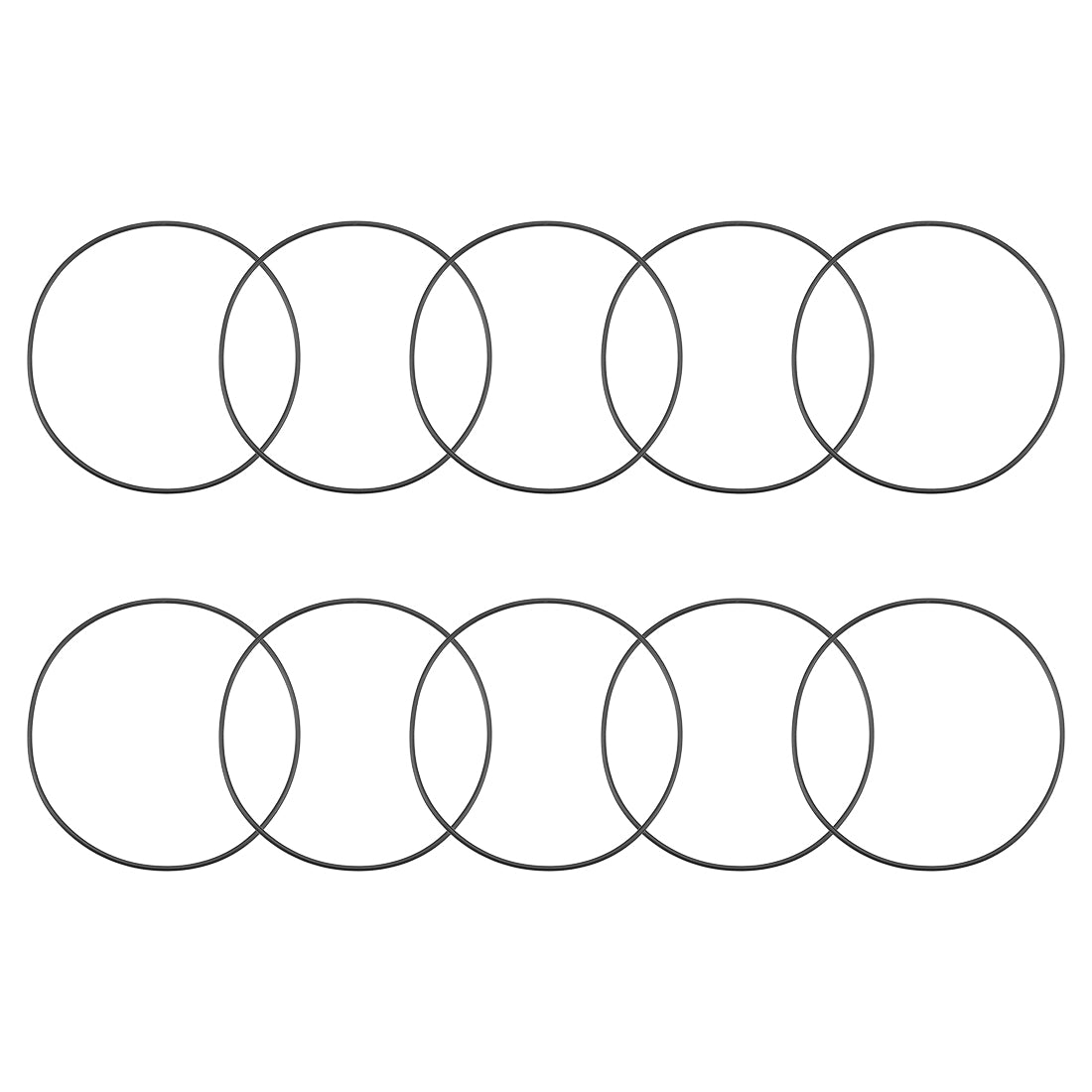 uxcell Uxcell O-Rings Nitrile Rubber 122mm Inner Diameter 127.3mm OD 2.65mm Width Round Seal Gasket 10 Pcs