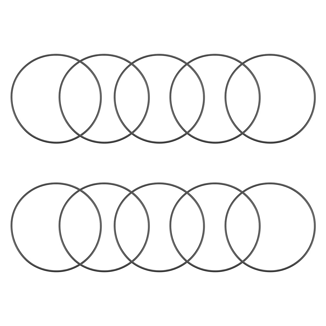uxcell Uxcell O-Rings Nitrile Rubber 109mm Inner Diameter 114.3mm OD 2.65mm Width Round Seal Gasket 10 Pcs