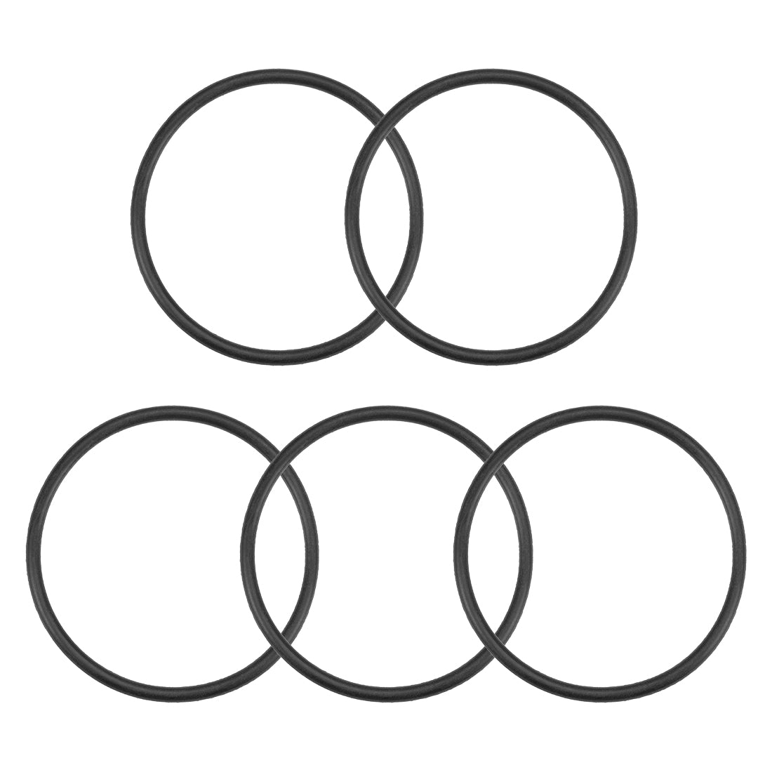 uxcell Uxcell O-Rings Nitrile Rubber 45mm Inner Diameter 50.3mm OD 2.65mm Width Round Seal Gasket 5 Pcs