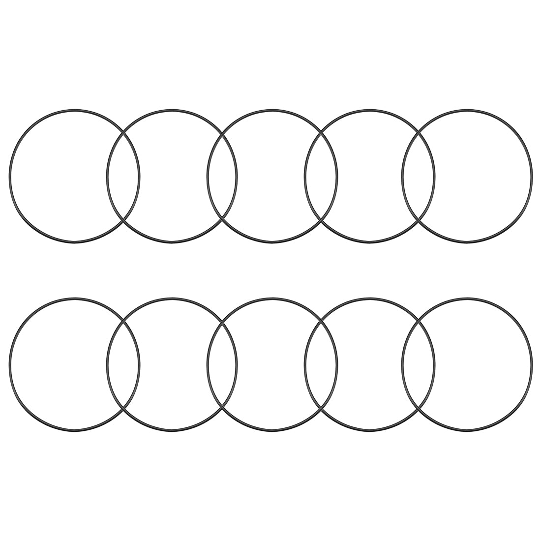 uxcell Uxcell O-Rings Nitrile Rubber 103mm Inner Diameter 108.3mm OD 2.65mm Width Round Seal Gasket 10 Pcs