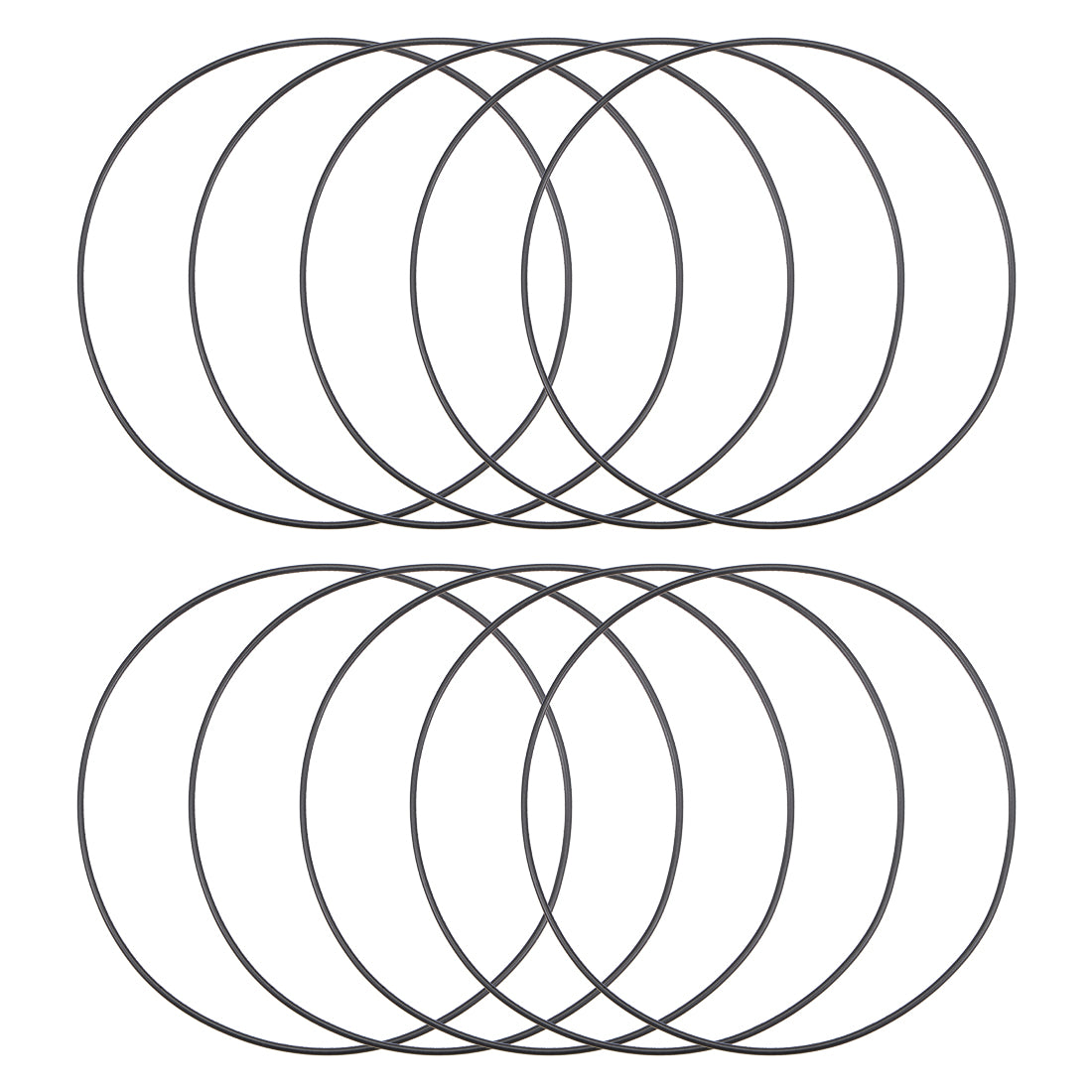 uxcell Uxcell O-Rings Nitrile Rubber 160mm Inner Diameter 165.3mm OD 2.65mm Width Round Seal Gasket 10 Pcs