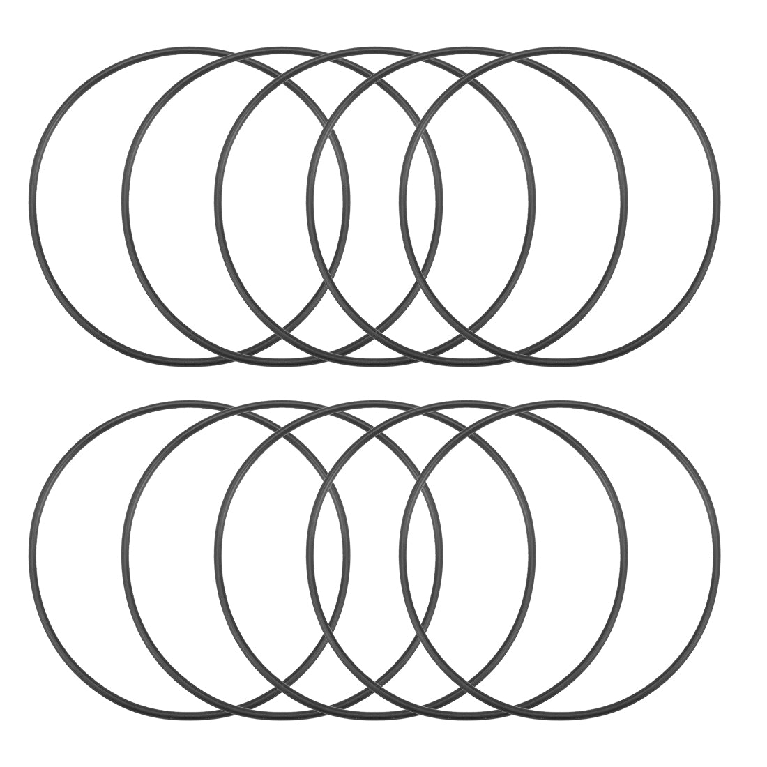 uxcell Uxcell O-Rings Nitrile Rubber 90mm Inner Diameter 95.3mm OD 2.65mm Width Round Seal Gasket 10 Pcs