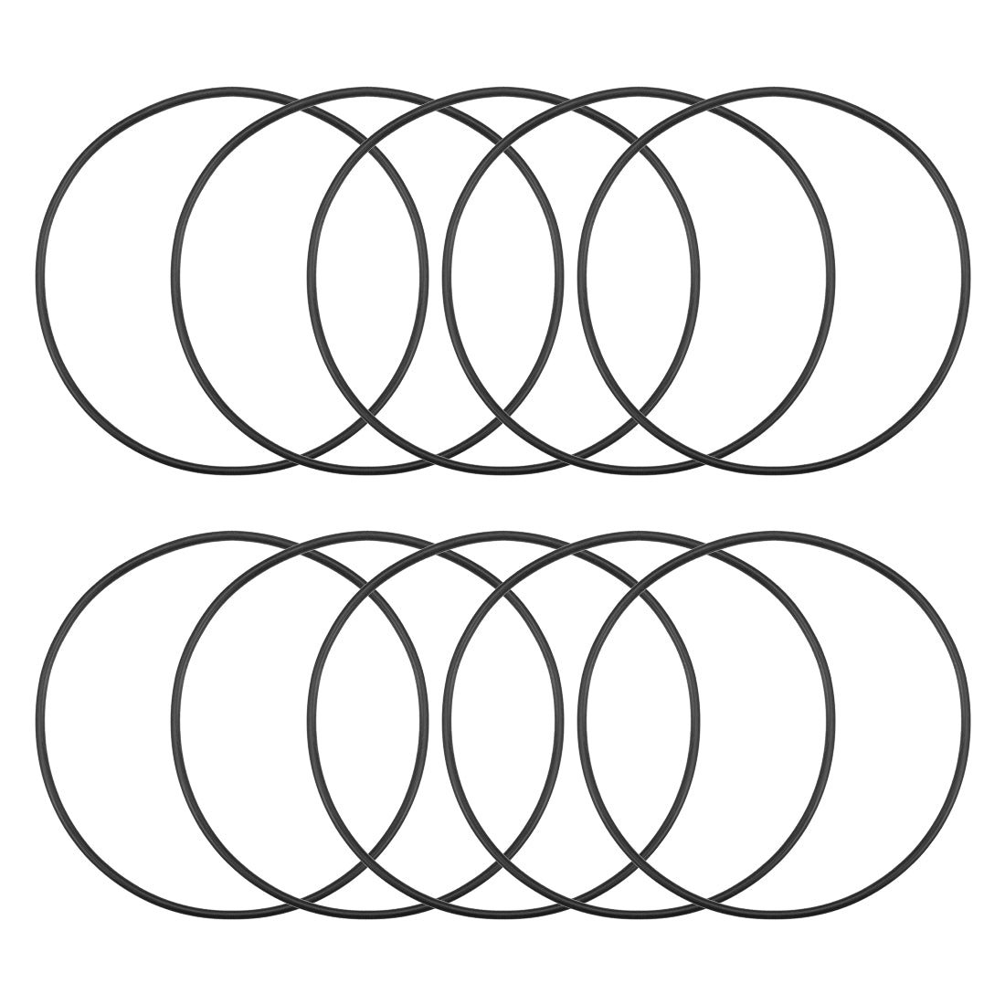 uxcell Uxcell O-Rings Nitrile Rubber 100mm Inner Diameter 105.3mm OD 2.65mm Width Round Seal Gasket 10 Pcs