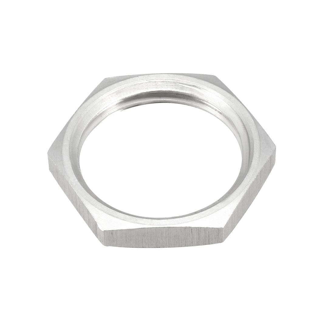 uxcell Uxcell Pipe Fitting Hex Locknut SUS304 Stainless Steel G1/2 Inch Female Threaded, 2 Pcs