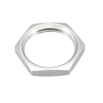 Harfington Uxcell Pipe Fitting Hex Locknut SUS304 Stainless Steel G1/2 Inch Female Threaded, 2 Pcs