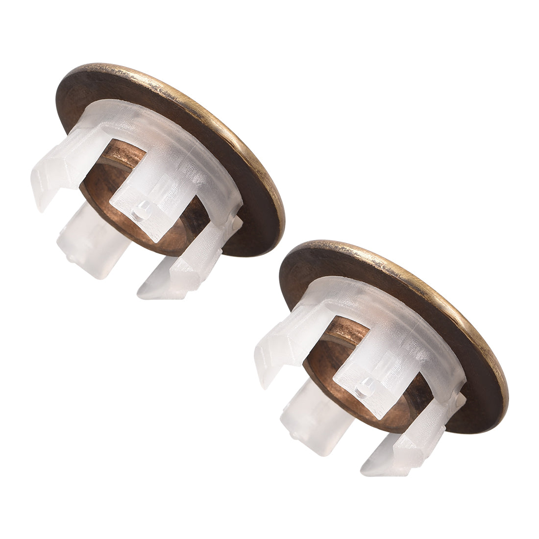 uxcell Uxcell Sink Overflow Covers Kitchen Basin Trim Round Hole Caps Insert Spares Bronze Tone 2 Pcs