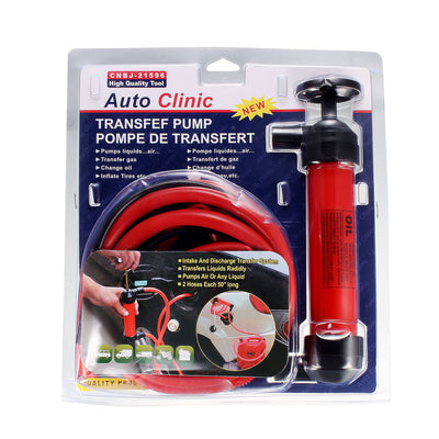 Harfington Uxcell Multi-Use Siphon Fuel Transfer Pump Kit for Gas Oil and Liquids