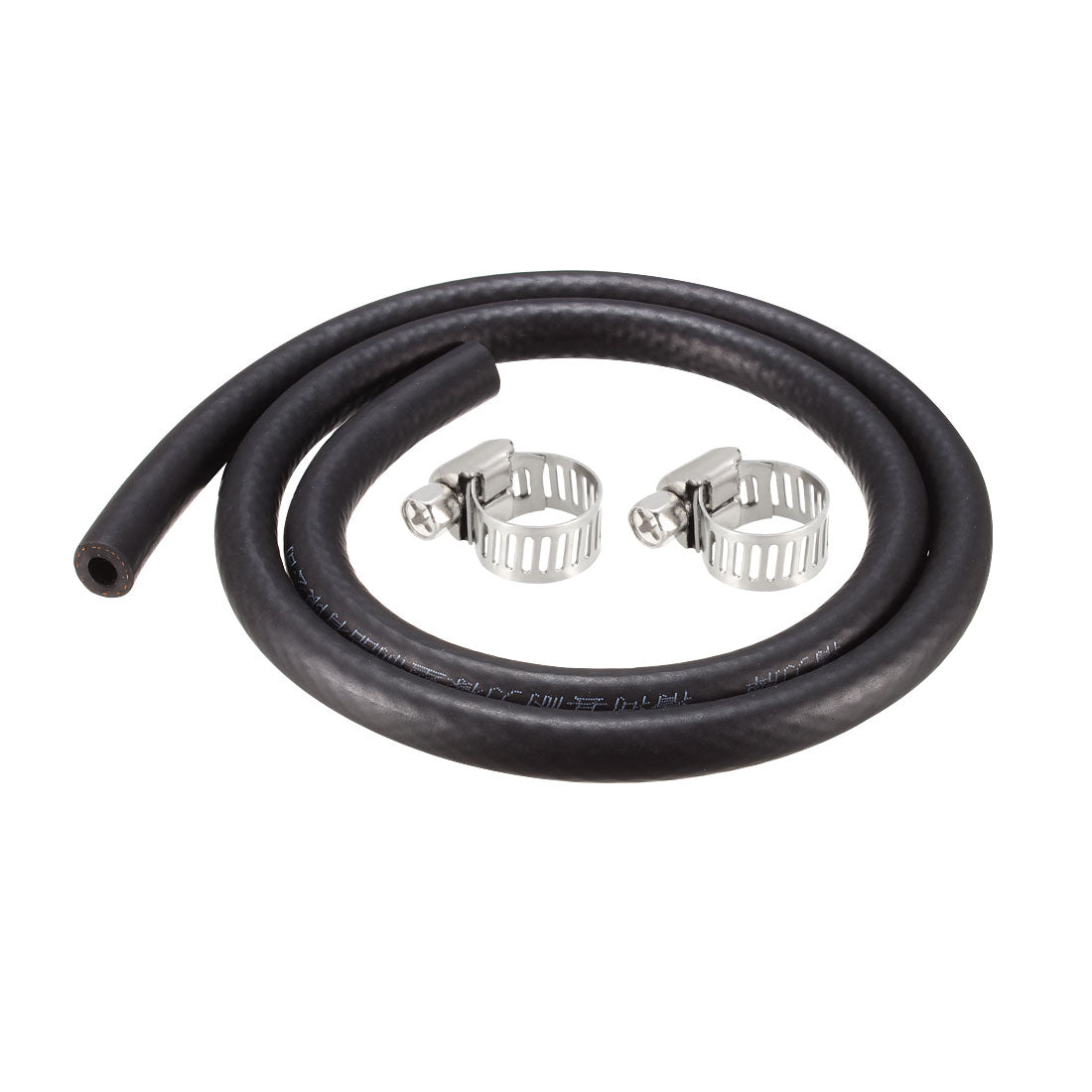 Harfington Fuel Line Fuel Hose Rubber  6mm I.D.  0.9M/2.95FT  Diesel Petrol Hose Engine Pipe Tubing with 2 Clamps