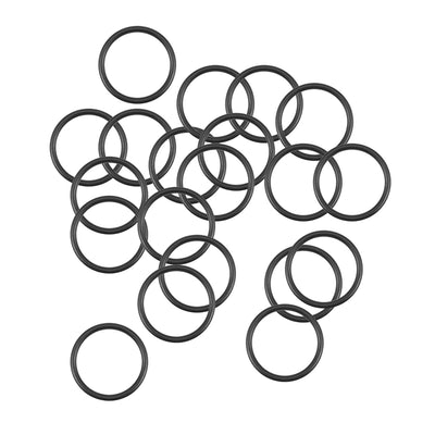 uxcell Uxcell O-Rings Nitrile Rubber 15.2mm x 18.8mm x 1.8mm Round Seal Gasket 20Pcs