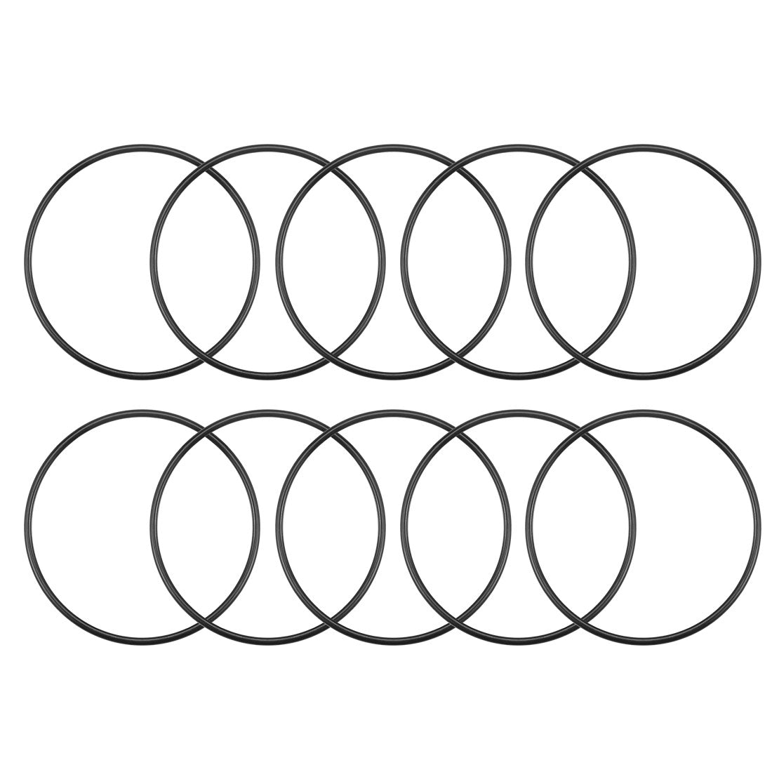 uxcell Uxcell O-Rings Nitrile Rubber 50mm x 53.6mm x 1.8mm Round Seal Gasket 10Pcs