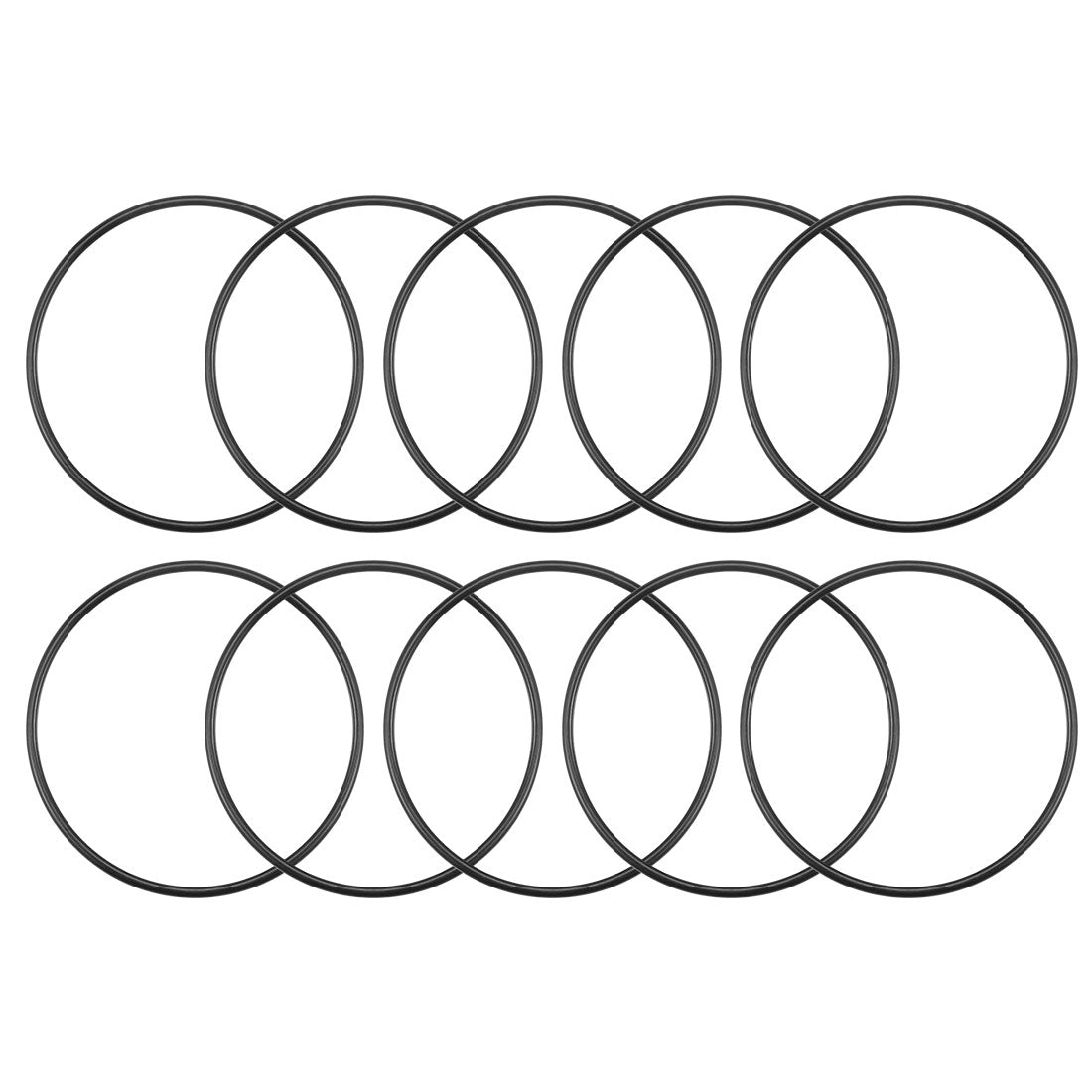uxcell Uxcell O-Rings Nitrile Rubber 52mm x 55.6mm x 1.8mm Round Seal Gasket 10Pcs