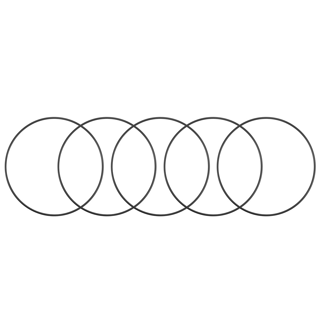 uxcell Uxcell O-Rings Nitrile Rubber 187mm x 195mm x 4mm Round Seal Gasket 5Pcs