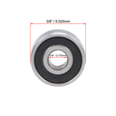 Harfington Uxcell Deep Groove Ball Bearings Inch Double Sealed Chrome Steel