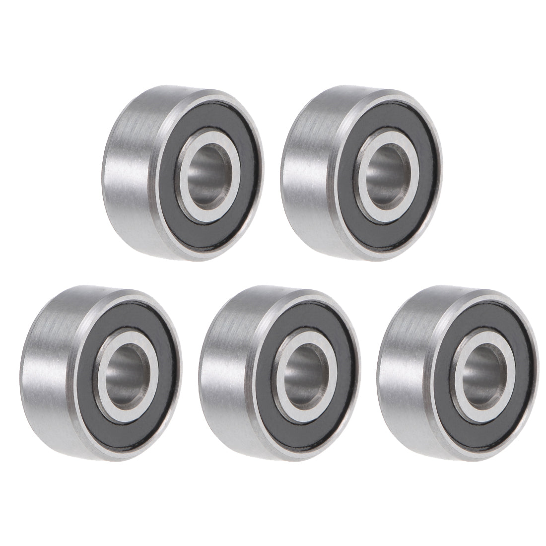 Harfington R2-2RS Deep Groove Ball Bearing 1/8"x3/8"x5/32" Sealed GCr15 Bearings 5pcs