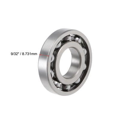 Harfington Uxcell R10 Deep Groove Ball Bearing 5/8"x1-3/8"x9/32" Open Type Chrome Bearings