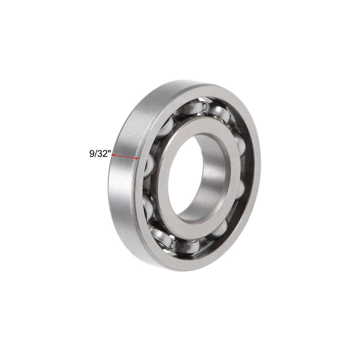 uxcell Uxcell R10 Deep Groove Ball Bearing 5/8"x1-3/8"x9/32" Open Type Chrome Bearings 2pcs