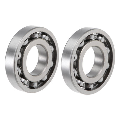 uxcell Uxcell R10 Deep Groove Ball Bearing 5/8"x1-3/8"x9/32" Open Type Chrome Bearings 2pcs