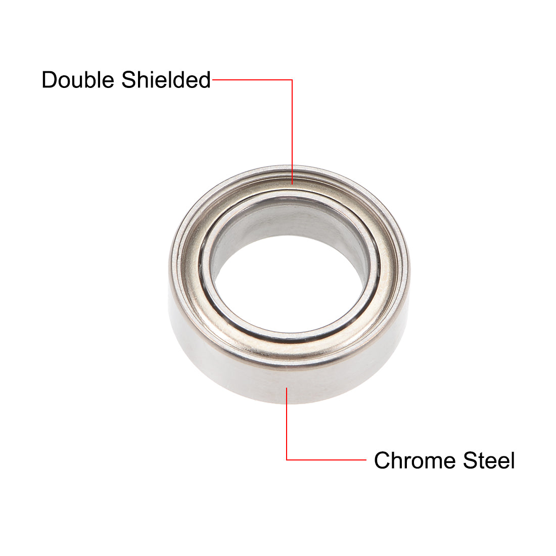 uxcell Deep Groove Ball Bearings Inch Double Shielded Chrome Steel P0 Z1
