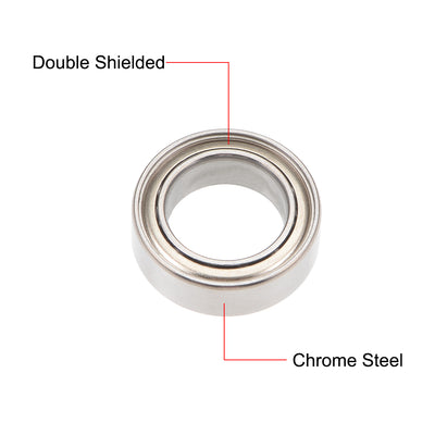Harfington Deep Groove Ball Bearings Inch Double Shielded Chrome Steel P0 Z1