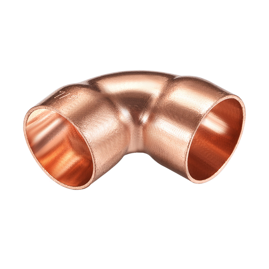 uxcell Uxcell 7/8-inch(22.2mm) ID 1mm Thick 90 Degree Copper Elbow Pipe Fitting 3pcs