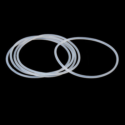 Harfington Silicone O-Rings, 54.5mm OD 50.9mm ID 1.8mm Width VMQ Seal Gasket for Compressor Valves Pipe Repair, White, Pack of 10