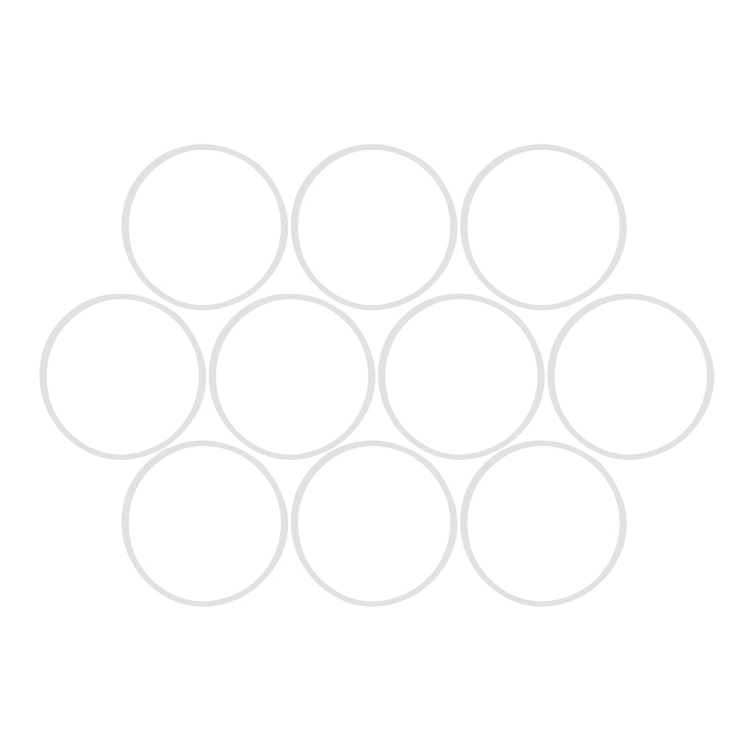 Harfington Silicone O-Rings, 54.5mm OD 50.9mm ID 1.8mm Width VMQ Seal Gasket for Compressor Valves Pipe Repair, White, Pack of 10