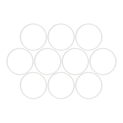 Harfington Silicone O-Rings, 54.5mm OD 50.9mm ID 1.8mm Width VMQ Seal Gasket for Compressor Valves Pipe Repair, White, Pack of 10