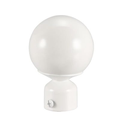 Harfington Uxcell Curtain Rod Finials Iron Ball Cap End for 28mm Drapery Pole White 90mm x 60mm 2 Pcs