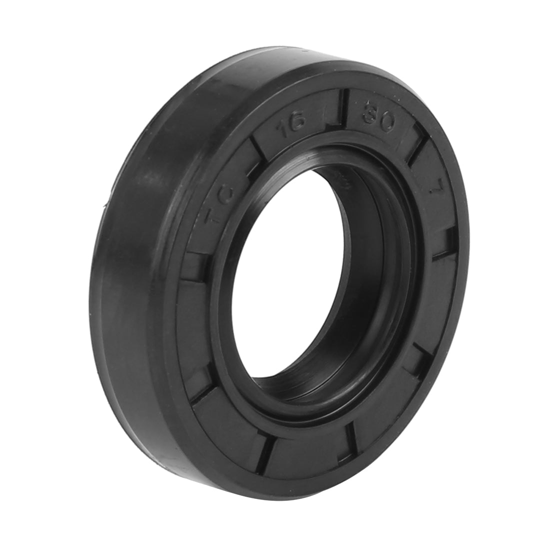 Harfington 16mm x 30mm x 7mm Rubber Double Lip TC Oil Shaft Seal